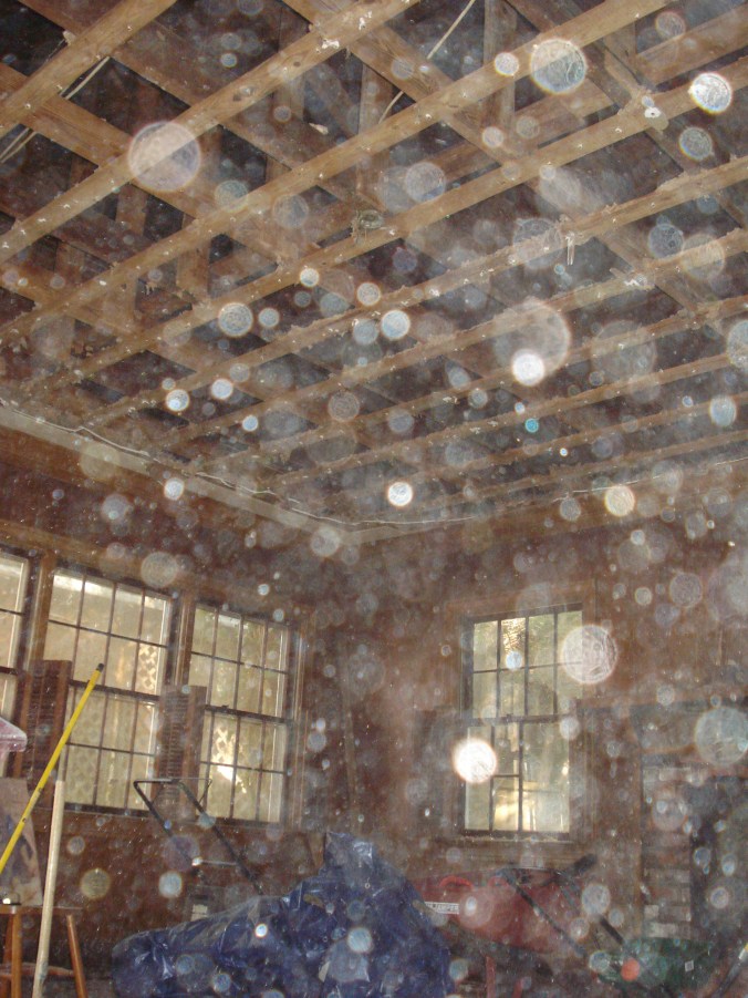 The dust cloud...a.k.a. the reason we wore masks!