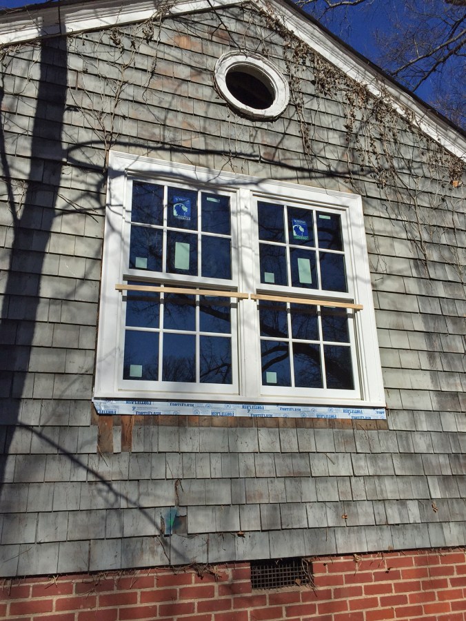 Yay! Master bedroom window is in.