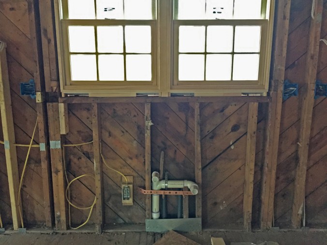 Kitchen sink rough in.