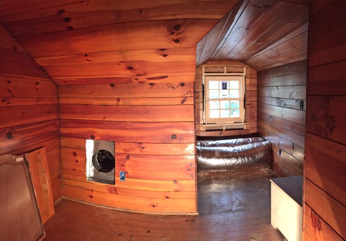 Ductwork running through the dormers.