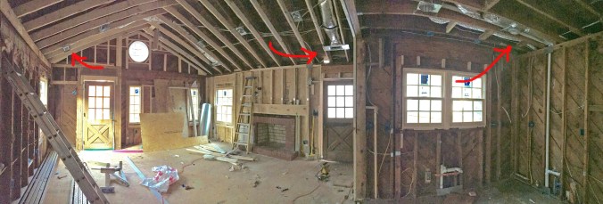 Vents installed in the ceilings.