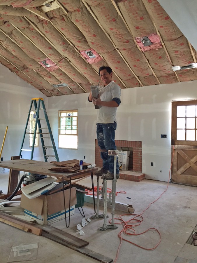 Who needs a ladder? Stilts are the way to go!!