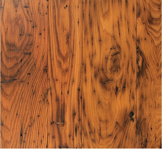 Close-up of the grain and pattern of American Wormy Chestnut.